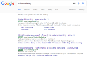 Google PPC ukázka