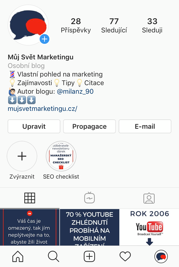 Můj Svět Marketingu Instagram